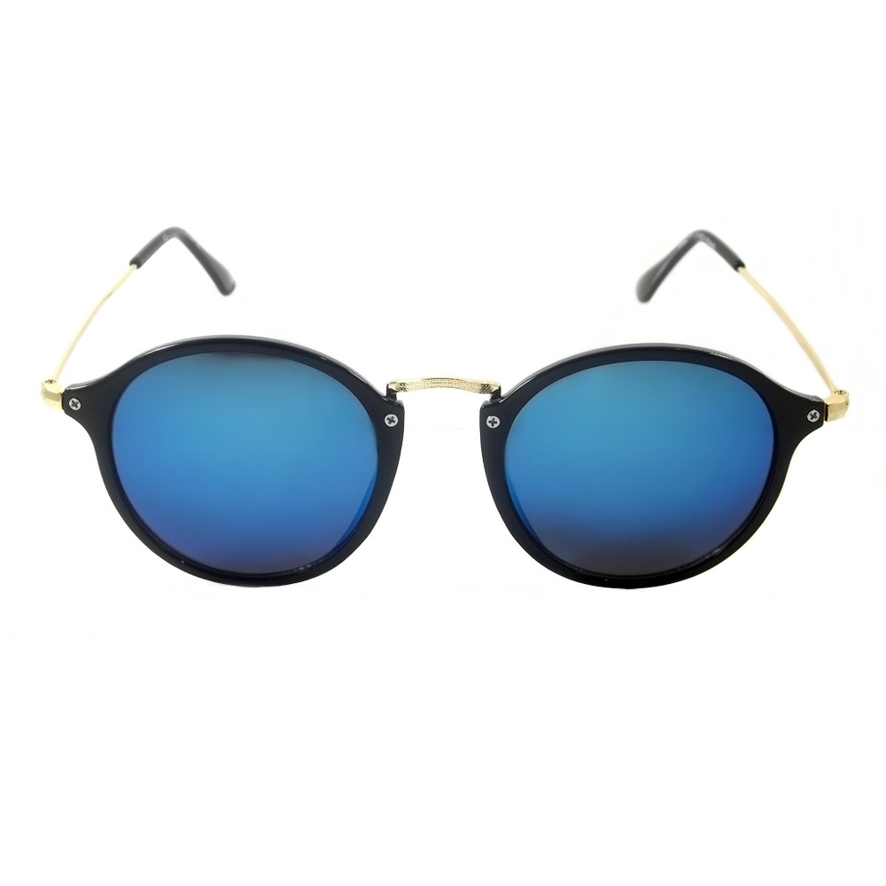 Cool Retro Round Sunglasses Beeston Mirror Lens